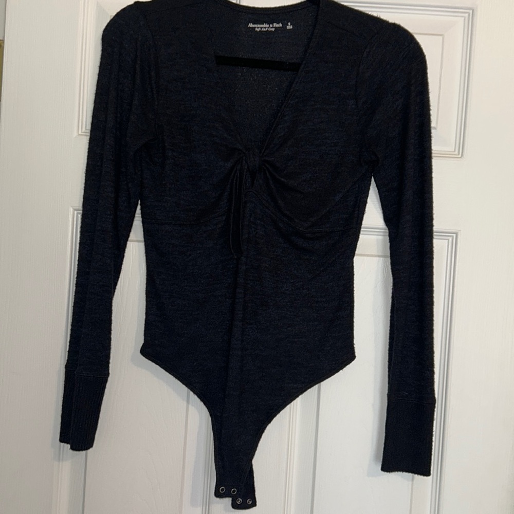 Abercrombie & Fitch long-sleeve Bodysuit black size small